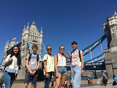 Teens at Tower Bridge