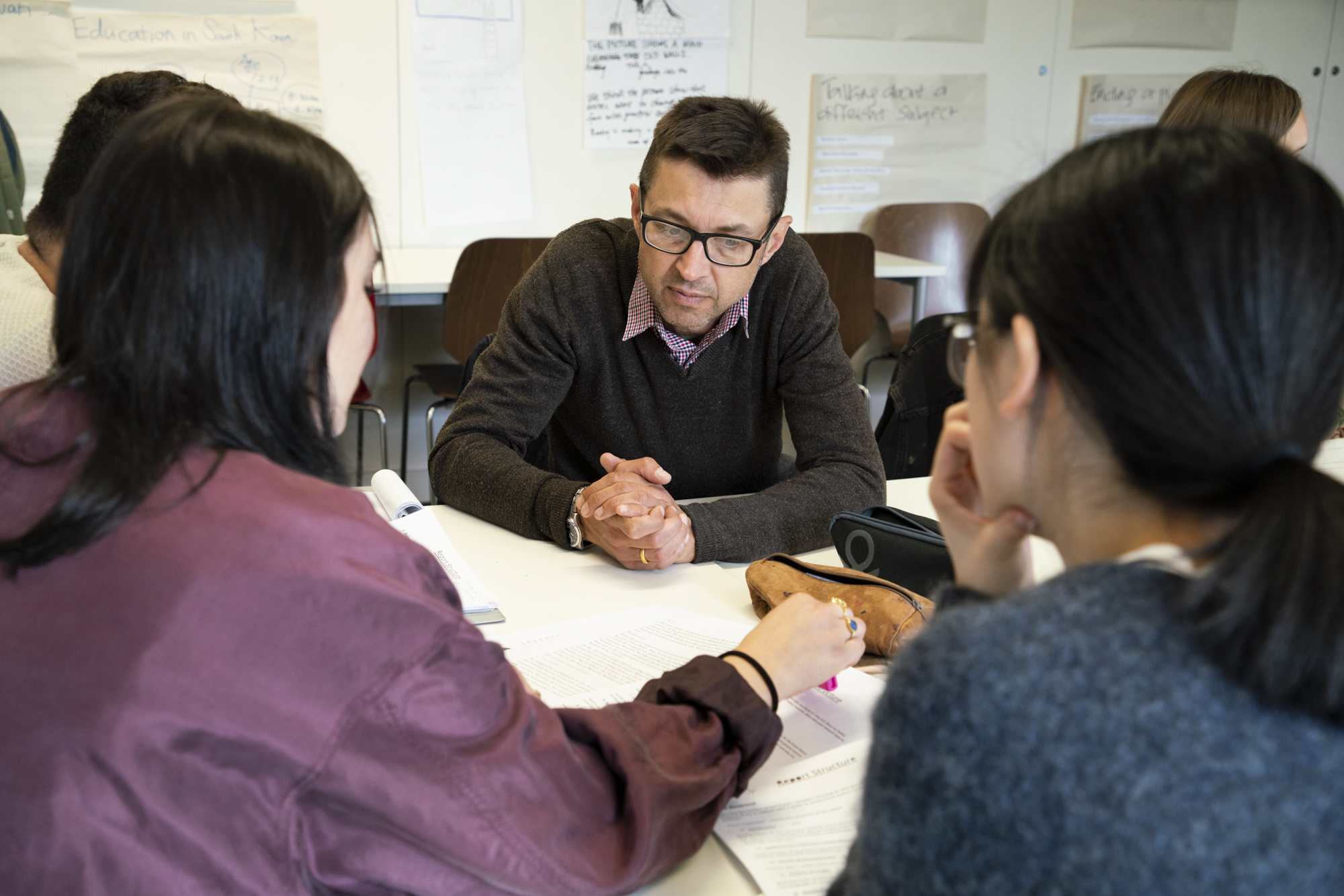 Academic English class - teacher and students at UAL Language Centre